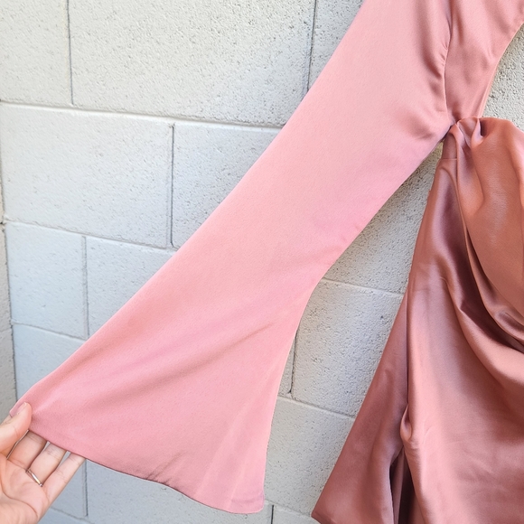 House of CB | Toira Satin Corset Minidress in Rose Size Large - Picture 6 of 16